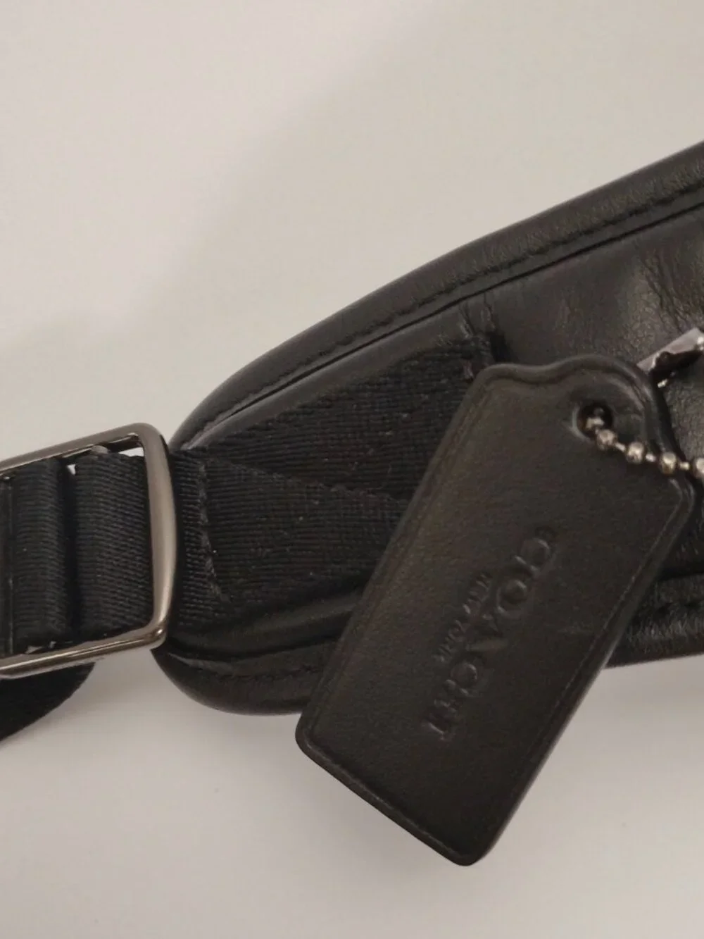 Coach Ranger Black Leather Sling Pack Men's Crossbody